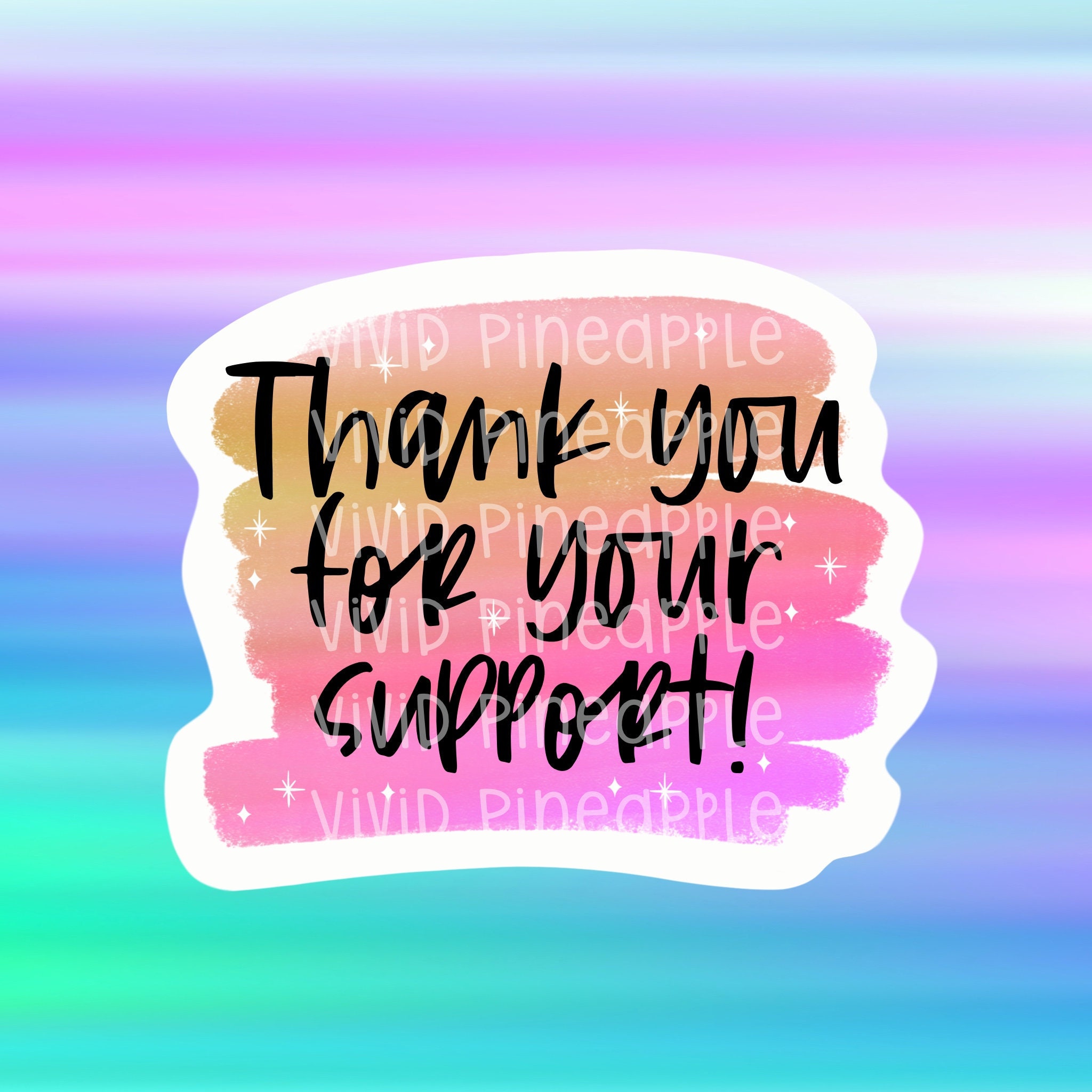 Png Sticker Download Thank You For Your Support Small Etsy