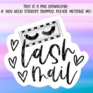 PNG Sticker Download - Lash Mail Sticker - Lash Shop - Lash Business - Lash Extension Services - Small Business Sticker