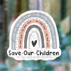 Automatic download - Save Our Children - Be Their Voice - End Human Trafficking - Sticker - Sticker File