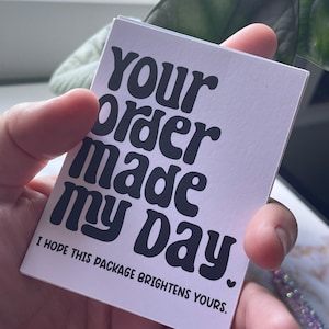 50 THANK YOU Cards - Personalize with Handwritten Message - Single Side Print - Small Business Cards