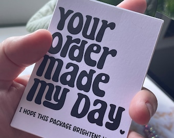 50 THANK YOU Cards - Personalize with Handwritten Message - Single Side Print - Small Business Cards