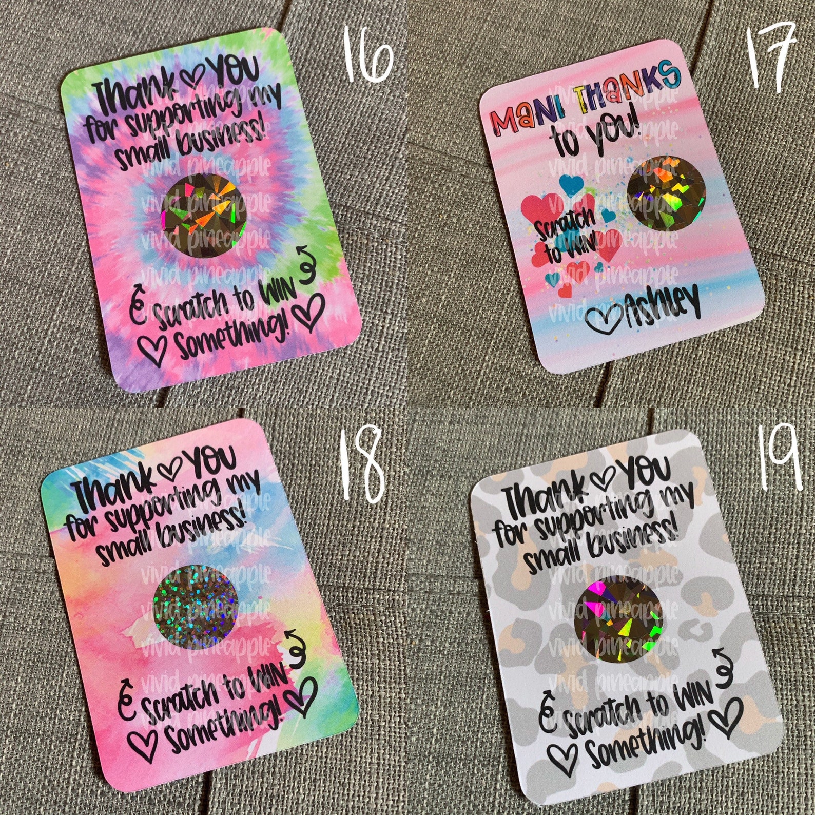 Scratch & Win Cards Etsy