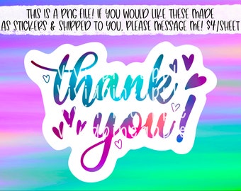 PNG Sticker Download - Thank You Sticker - Small Business Sticker - Small Shop Sticker