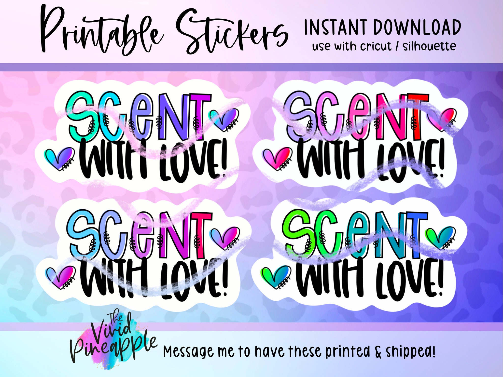 Sticker Sincerely PNG Sticker Download - Scent With Love - Small Business Sticker ...