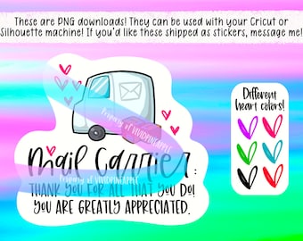 PNG Sticker Download - USPS - Mail Carrier Thank You for All You Do - My Business Depends On You - Small Business - Mail Truck - Happy Mail