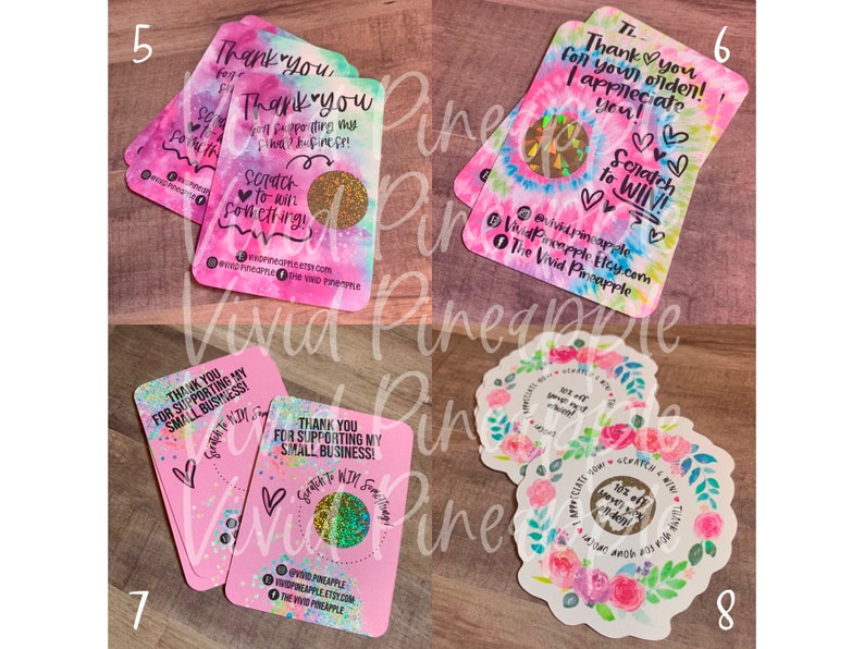 Scratch & Win Cards Etsy