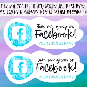 PNG Sticker Download - Join My/Our Group on Facebook - Personalize Yourself Sticker - PNG File