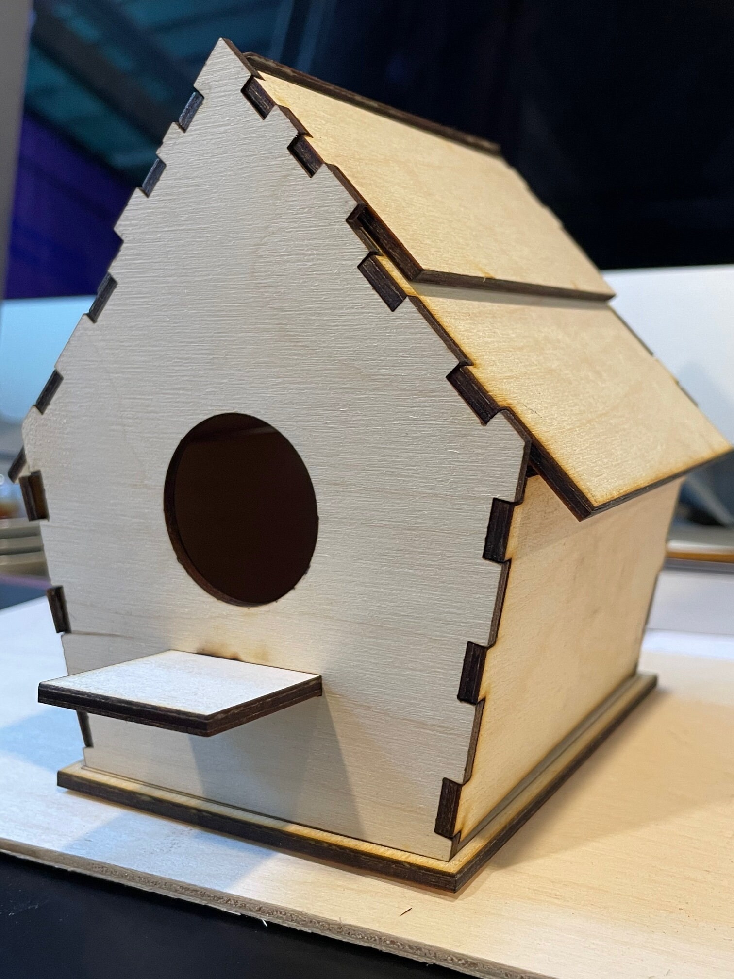 Digital File Laser Cut Birdhouse Template 1/8 Craft Etsy