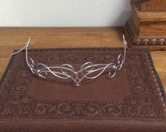 Silver Elven Circlet, Renaissance Circlet, Costume accessory, headpiece, princess, fairy, fae crown, elfin, elfen