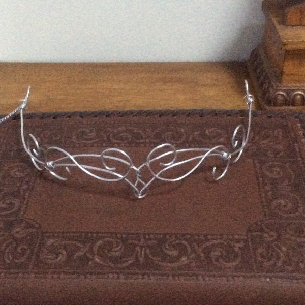 Silver Elven Circlet, Renaissance Circlet, Costume accessory, headpiece, princess, fairy, fae crown, elfin, elfen