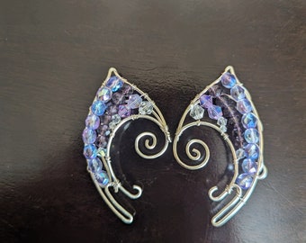 Elven ear cuffs, elf ear cuffs, fairy ear cuffs, fairy ears, wire ear cuffs, wire elven ear cuffs, fairy ear cuffs, ear cuffs