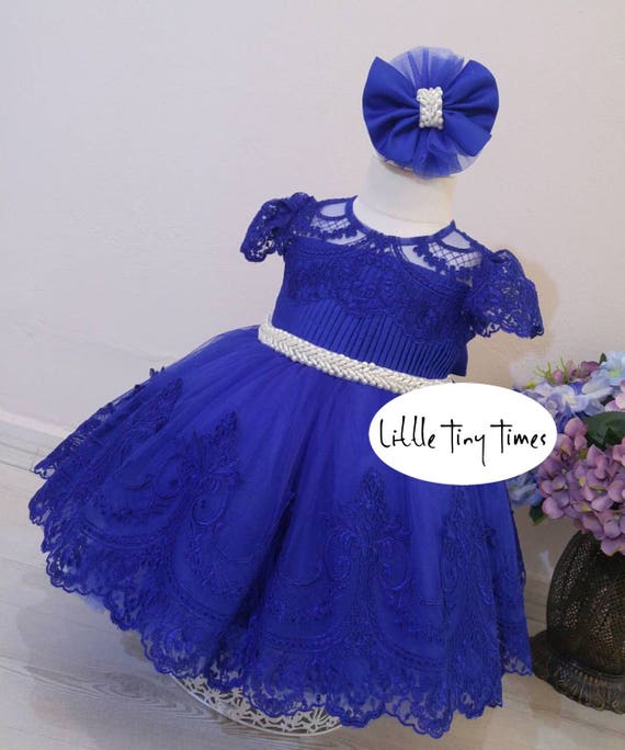 blue gown for baby girl