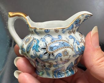 Vintage Lefton Demitasse Porcelain China Minu Creamer Hand Painted