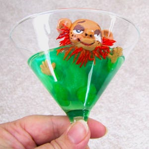 Adorable Leprechaun In Martini Glass Needs A Good Home