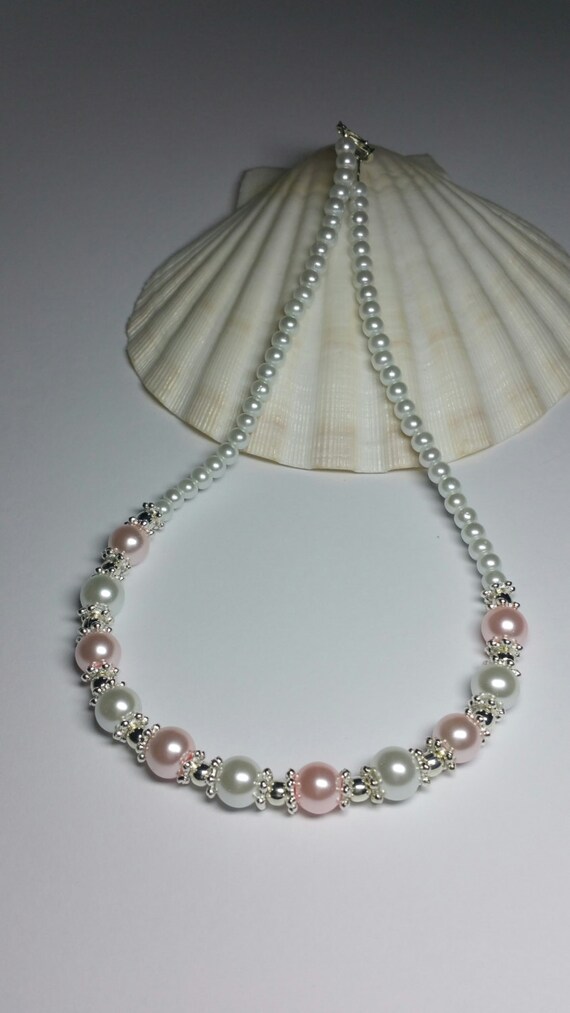 flower girl pearl necklace