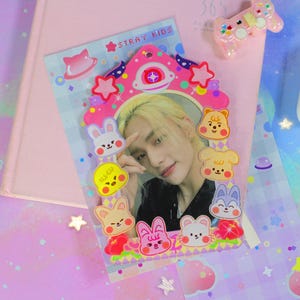SKZOO PC Holder | Stray Kids Photocard Holder for photo card, Toploader Binder id | Skzoo keychains Kpop Merch for STAY