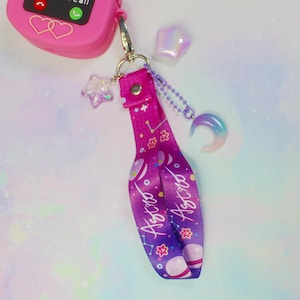 ASTRO KPOP Lanyard, Purple Moon Design, Phone Strap