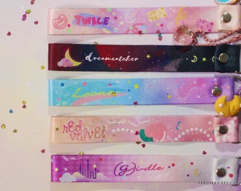 Stijlvolle K-pop Girl Group-sleutelkoord - sleutel- en badgehouder - KPOP-concert GG-merchandisetas