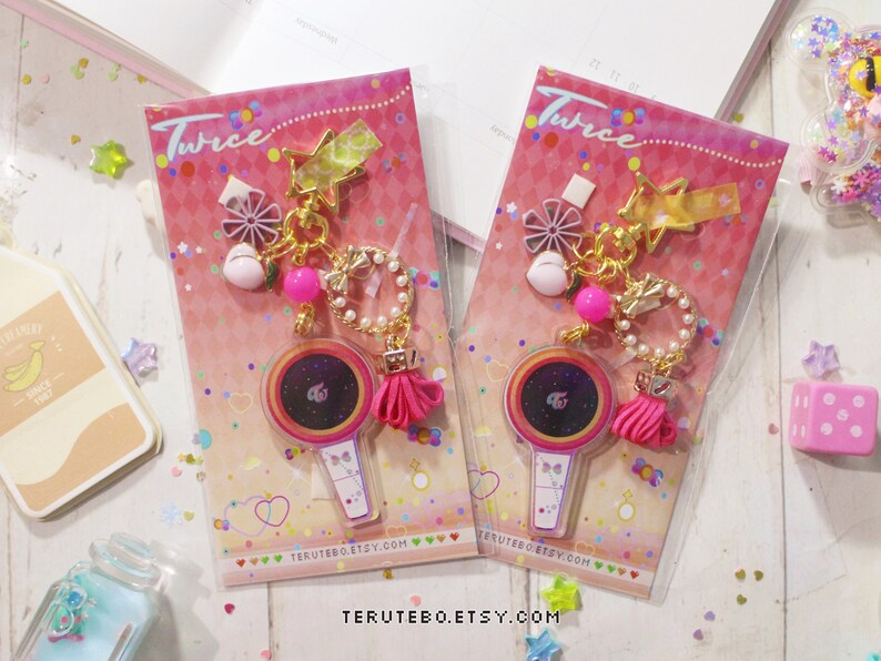 TWICE lightstick keychain acrylic keychain candy bong kpop once