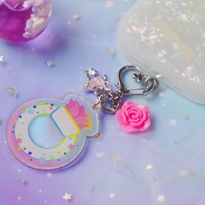 ZERO BASE ONE Keychain / ZB1 phone charms kpop keyring | zerobaseone keyring / kpop car keys hologram deco (Pastel Holographic) image 7