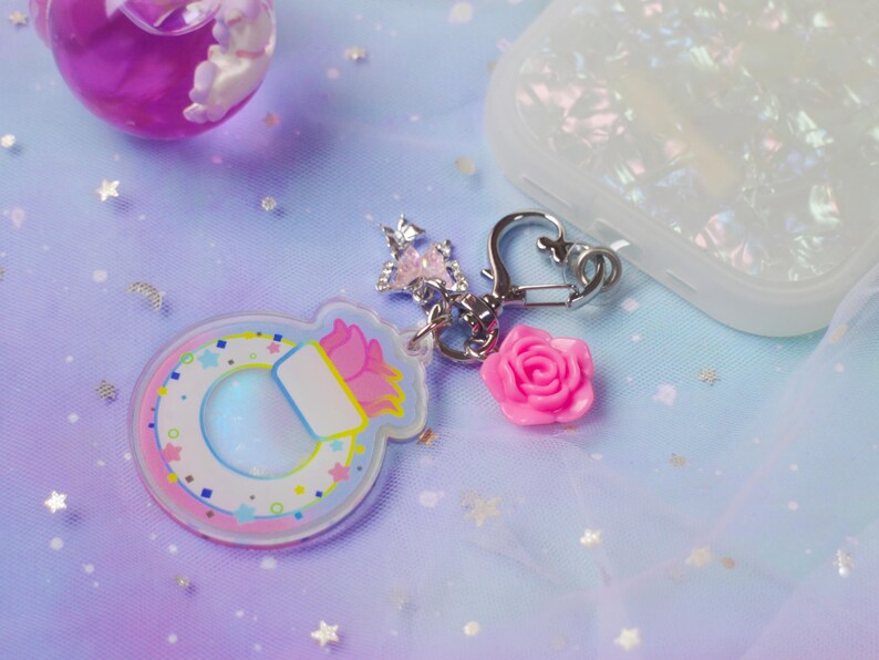 ZERO BASE ONE Keychain / ZB1 phone charms kpop keyring | zerobaseone keyring / kpop car keys hologram deco (Pastel Holographic) image 7