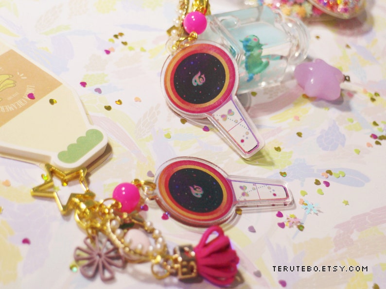 TWICE lightstick keychain acrylic keychain candy bong kpop once