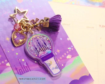 GIDLE-sleutelhanger met lichtstokje / (G)I-dle-sleutelhanger van acryl (NIEUWE bedel)