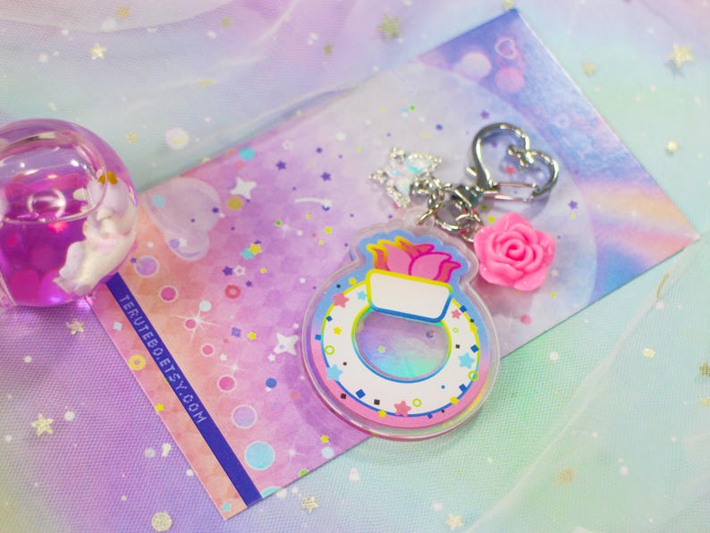 ZERO BASE ONE Keychain / ZB1 phone charms kpop keyring | zerobaseone keyring / kpop car keys hologram deco (Pastel Holographic) image 15
