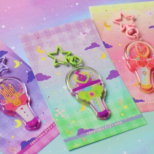 Kpop Lightstick - Kpop-draagtashanger, magisch Halloween-thema sleutelhanger loona dreamcatcher tweemaal rood fluweel - merchandise meidengroep - deel II afbeelding 3