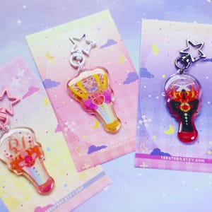 Kpop Lightstick - Kpop-draagtashanger, magisch Halloween-thema sleutelhanger loona dreamcatcher tweemaal rood fluweel - merchandise meidengroep - deel II afbeelding 19