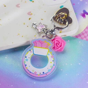 ZERO BASE ONE Keychain / ZB1 phone charms kpop keyring | zerobaseone keyring / kpop car keys hologram deco (Pastel Holographic) image 3