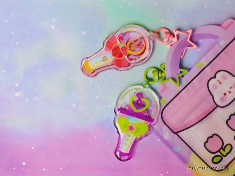 Kpop Lightstick - Kpop-draagtashanger, magisch Halloween-thema sleutelhanger loona dreamcatcher tweemaal rood fluweel - merchandise meidengroep - deel II afbeelding 12