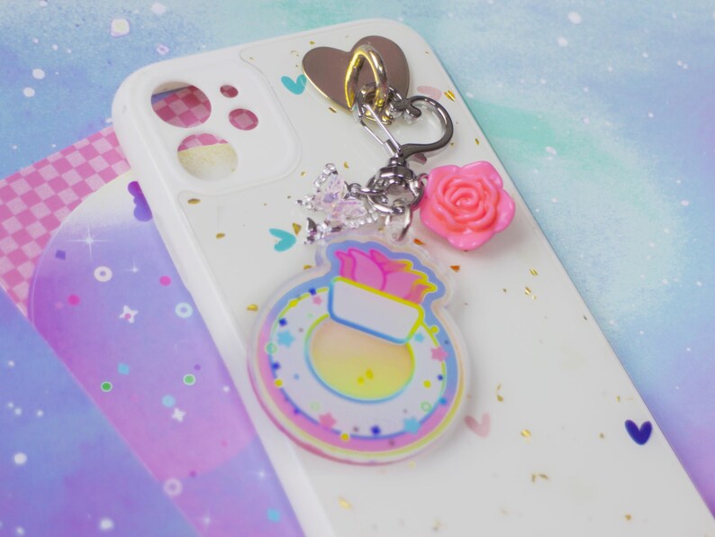 ZERO BASE ONE Keychain / ZB1 phone charms kpop keyring | zerobaseone keyring / kpop car keys hologram deco (Pastel Holographic) image 14