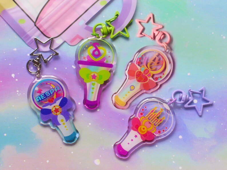 Kpop Lightstick - Kpop-draagtashanger, magisch Halloween-thema sleutelhanger loona dreamcatcher tweemaal rood fluweel - merchandise meidengroep - deel II afbeelding 14