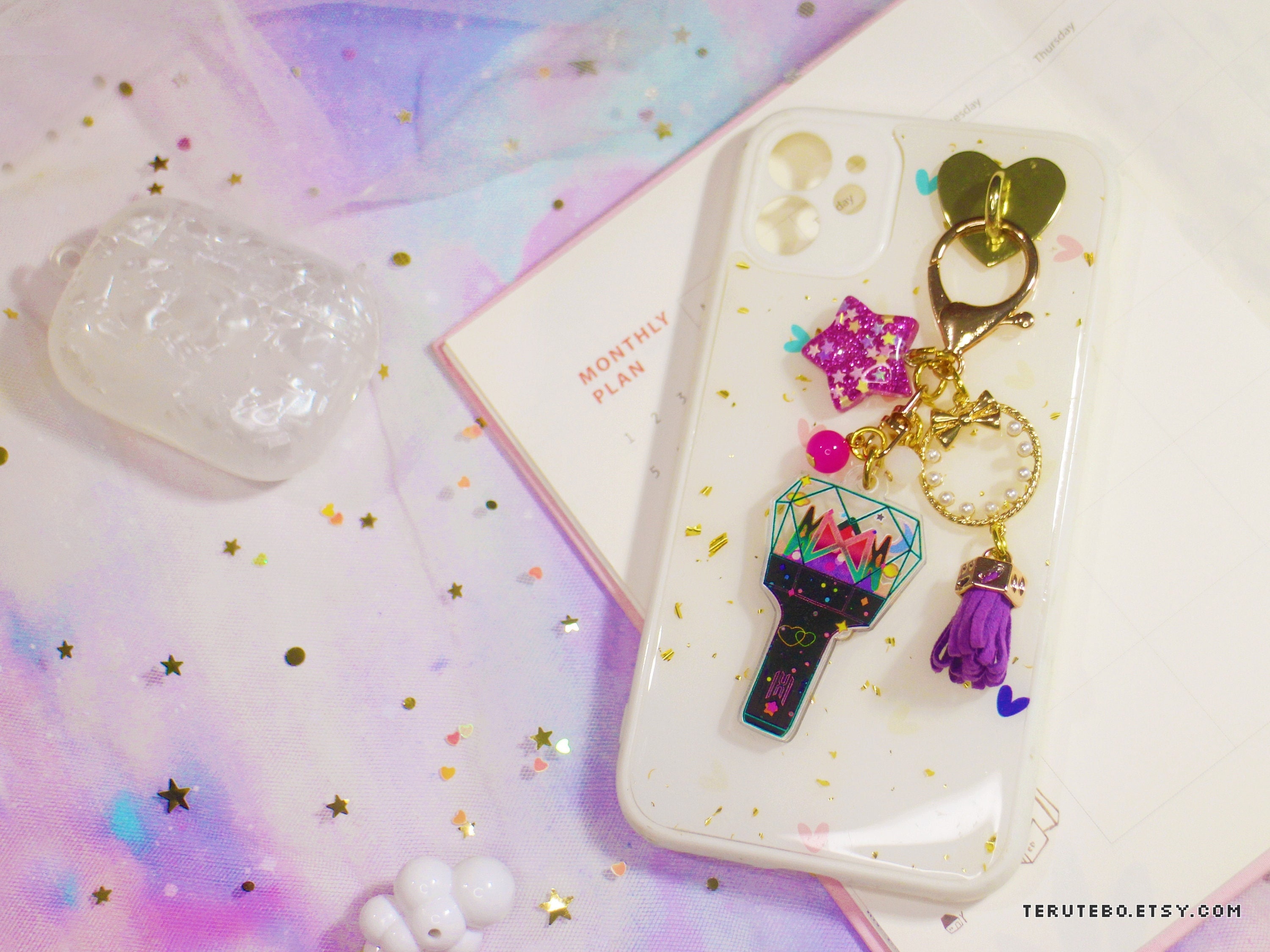 Monsta X Lightstick Keychain Acrylic (new Charms) - Etsy