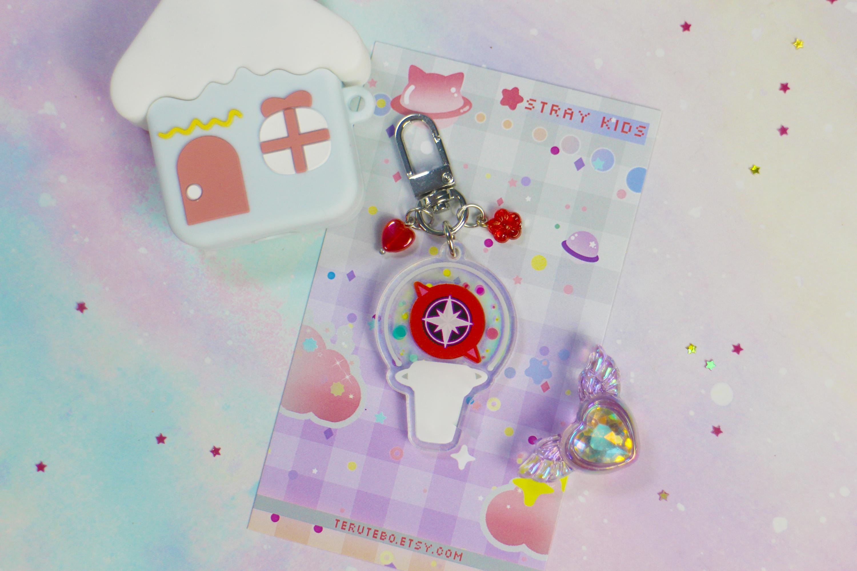 Porte-clés Bâton Lumineux Stray Kids Mini SKZ - Produit Dérivé Officiel, Acrylique Et Métal, Avec étiquettes, Pour Fans - 8