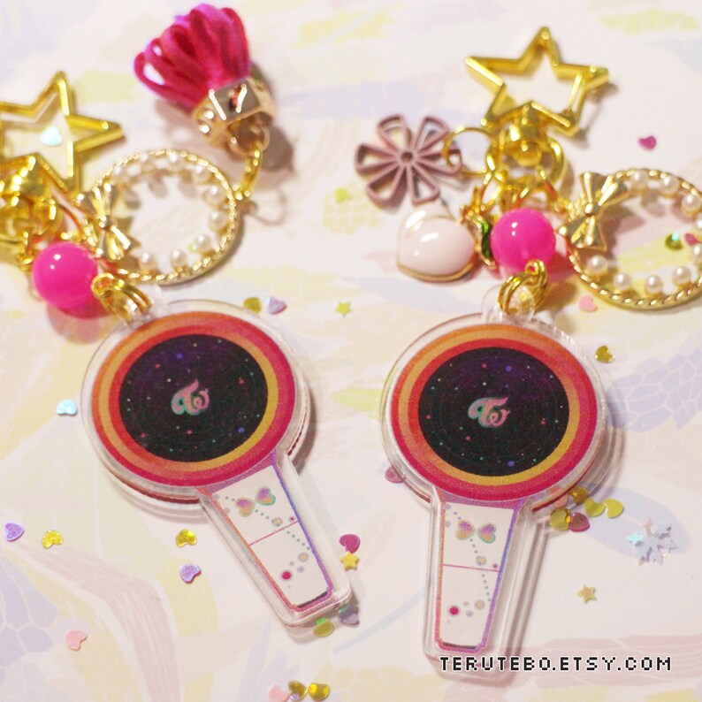 TWICE lightstick keychain acrylic keychain candy bong kpop once