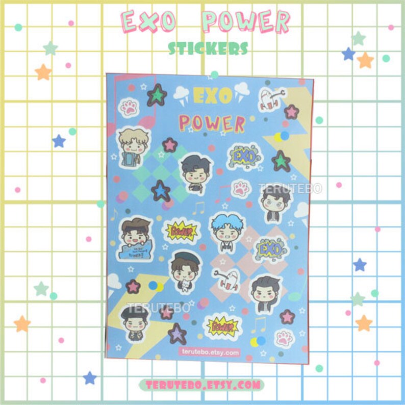 Exo Stickers Exo Power Exo Phone Stickers Exo Deco Etsy
