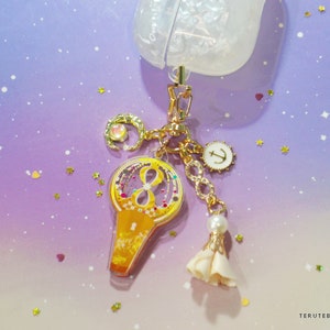 Cute Sparkly ATEEZ Lightstick Keychains - Miniature K-Pop Fandom Accessory - Perfect for Backpacks - K-Pop Fan Gift Idea