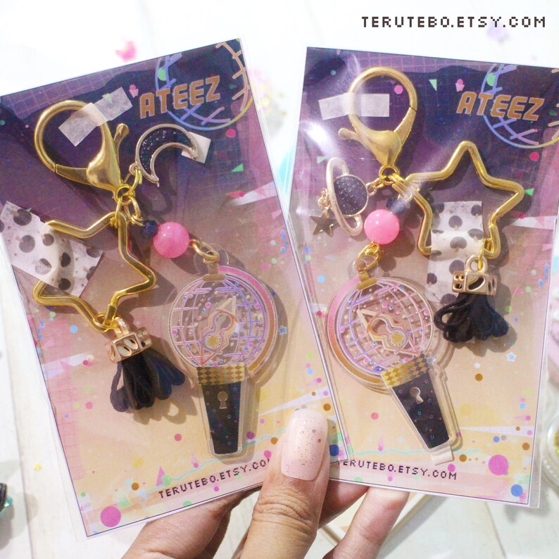 Ateez lightstick / Ateez llaveros / ateez charm light stick | Etsy