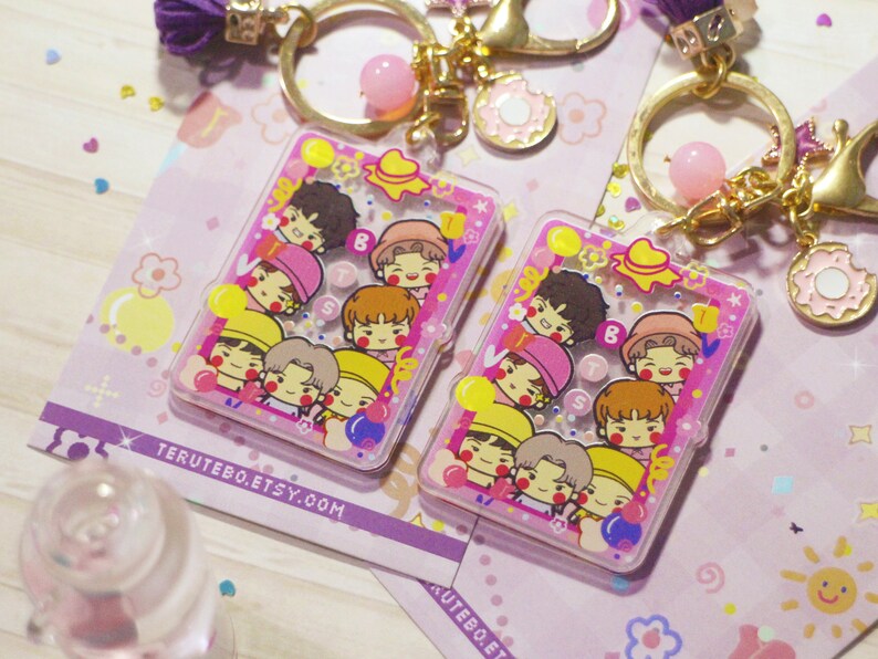 BTS Keychains Butter BTS Keychain Group Festa / Chibi Etsy
