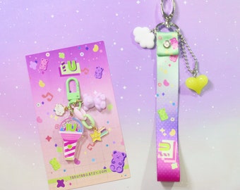 IU Lightstick-sleutelhanger, Uaena Kpop-emaille bedel met sleutelkoord