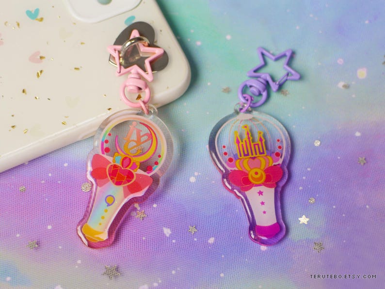 Kpop Lightstick - Kpop-draagtashanger, magisch Halloween-thema sleutelhanger loona dreamcatcher tweemaal rood fluweel - merchandise meidengroep - deel II afbeelding 9