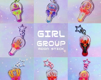 Kpop Lightstick - Kpop-draagtashanger, magisch Halloween-thema sleutelhanger loona dreamcatcher tweemaal rood fluweel - merchandise meidengroep - deel II