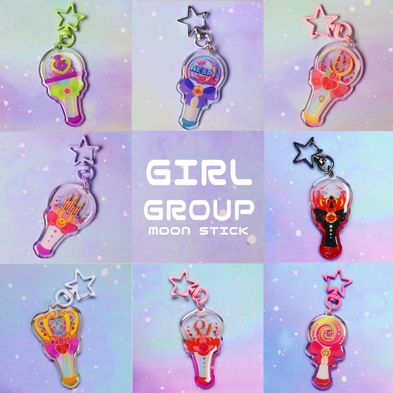 Kpop Lightstick - Kpop concert bag charm, Magical Halloween themed Keychain loona dreamcatcher twice redvelvet - Girlgroup merch - part II