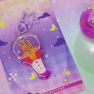 Kpop Lightstick - Kpop-draagtashanger, magisch Halloween-thema sleutelhanger loona dreamcatcher tweemaal rood fluweel - merchandise meidengroep - deel II afbeelding 5
