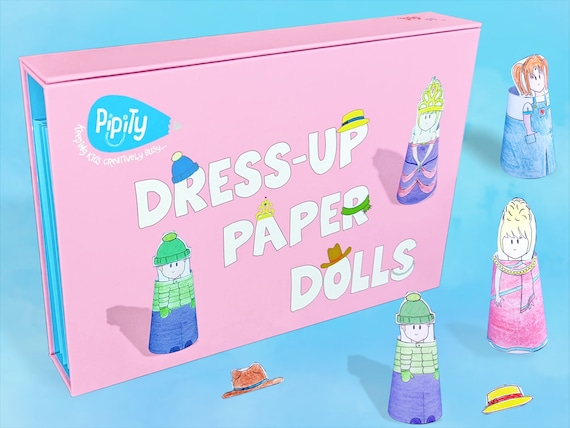 The Pipity Dress-up Paper Dolls Gift Set Folder Presents for Girls Age  6,7,8,9,10 Dolls Craft Kits for Kids Arts and Crafts for Kids 