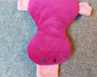 Pink cute duck heat pad filled with grape seeds