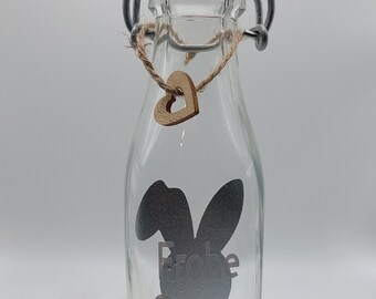 Bottle with Easter bunny print
