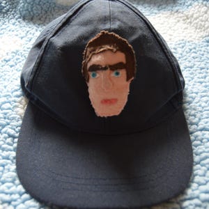 Liam Gallagher / Oasis unofficial navy snapback cap with handmade Liam